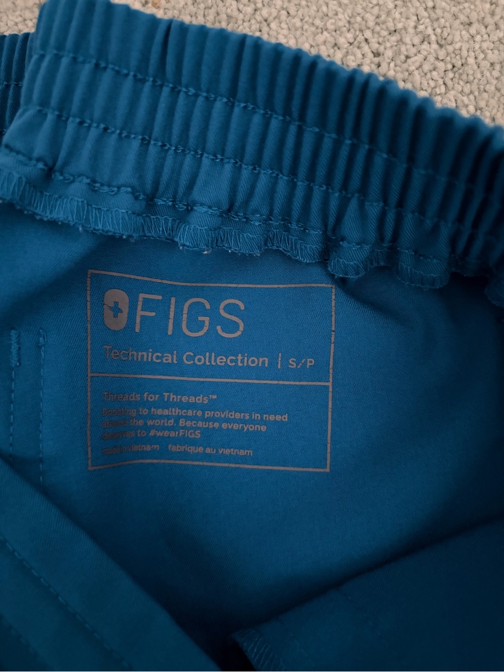 FIGS Teal Technical Collection Scrub Top